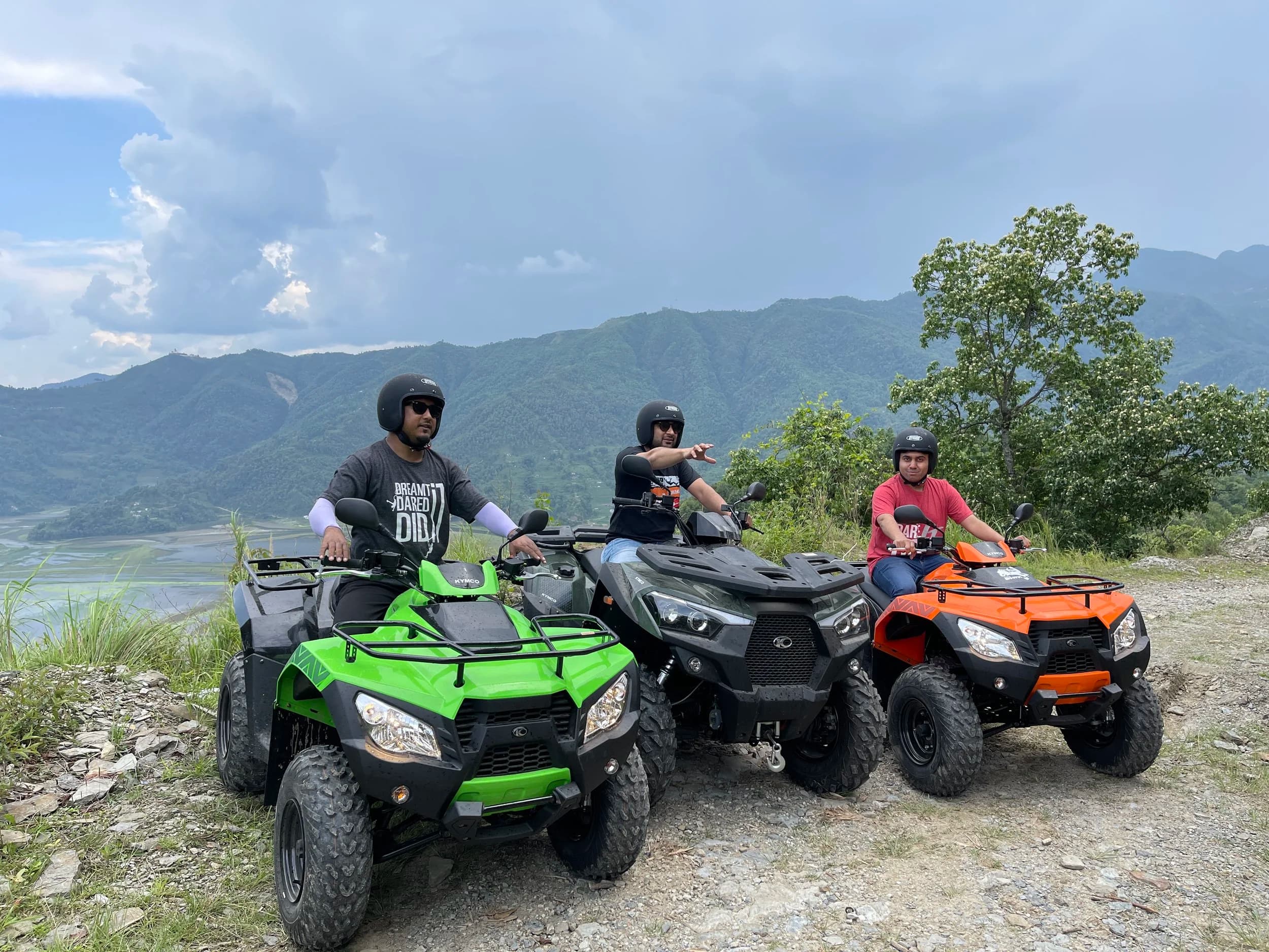 Guided ATV fun trail ride in Pokhara with helmet, training and insurance.